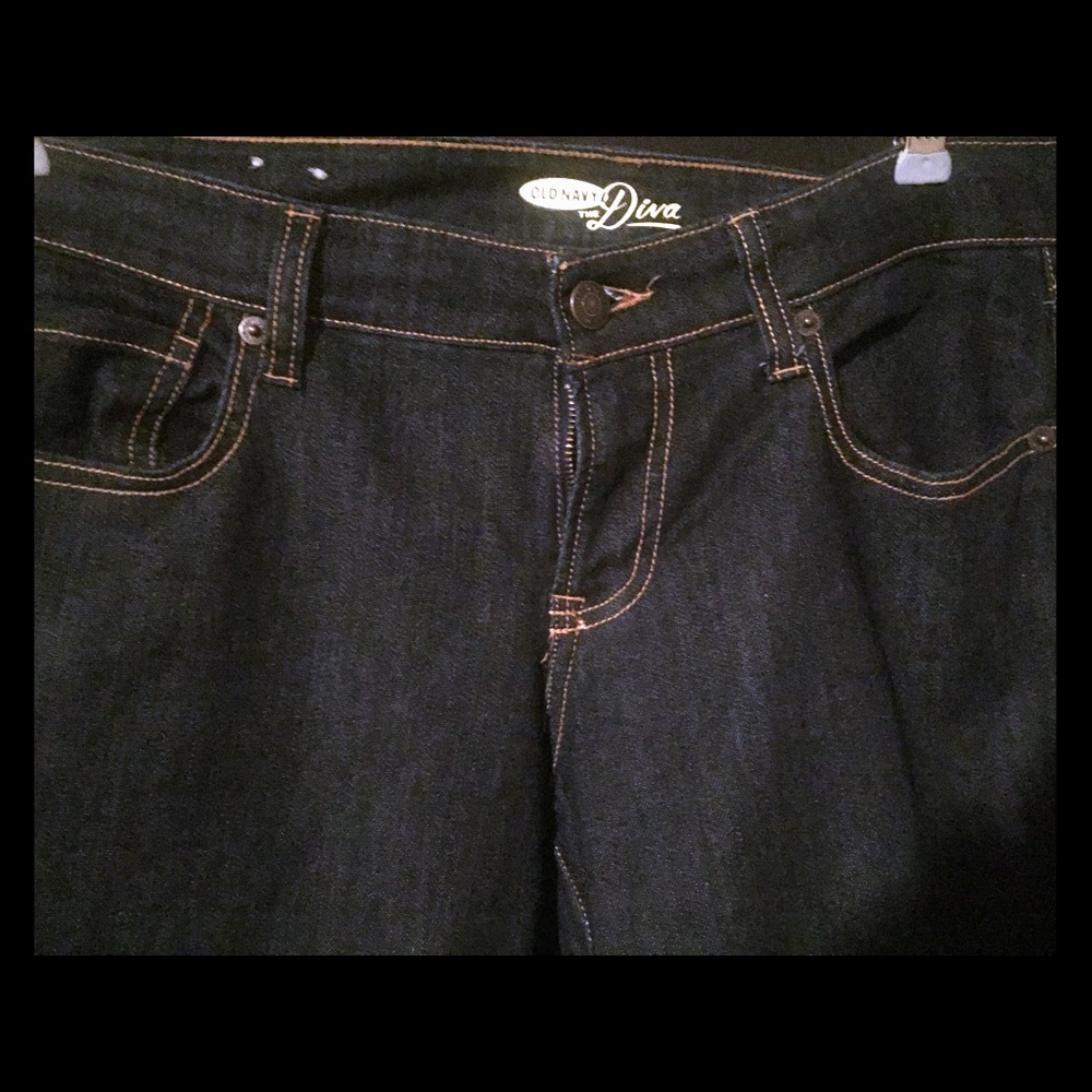 Dark blue jeans